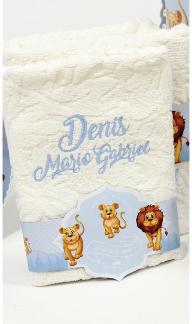 Trusou de botez cu broderie personalizata pentru baieti, Regele leu 3